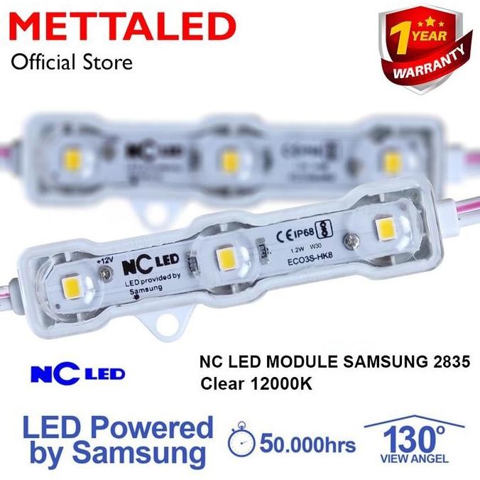 TERMURAH - LAMPU MODULE LED 3 MATA NC LED SAMSUNG 2835 WHITE 1.2W MADE IN KOREA PER 100 PCS