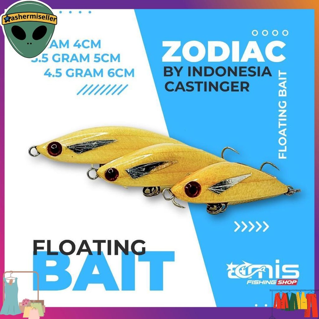 PREMIUM Zodiac Lure Swimbait Stickbait Swimmer By Indonesia Castinger