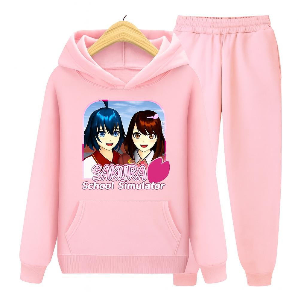 YMF - Setelan Sweater Hoodie Sakura School Simulator | Anak-Remaja ( SET Hoodie - Sakura School Simu