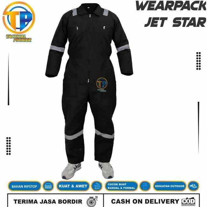 Wearpack Safety Terusan Termurah/Coverall Safety Scotlight/Baju Safety Abu Hitam Merah Navy Panjang 