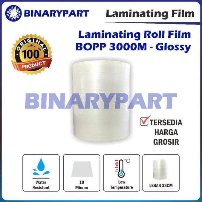 Plastik Laminasi Roll 3000 meter BOPP Laminating - Glossy