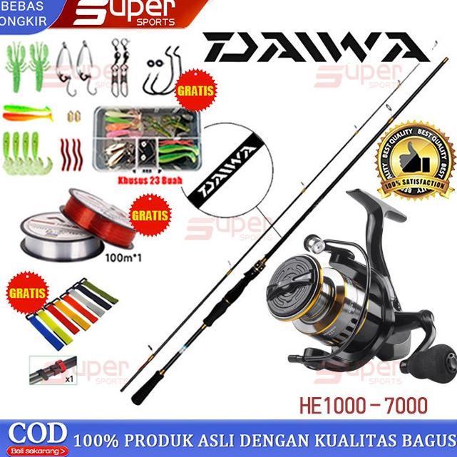 5 Buah SetDAIWA Satu Set Reel Pancing Joran Pancing Set Joran Pancing BaitCasting Mancing SET Ultra 