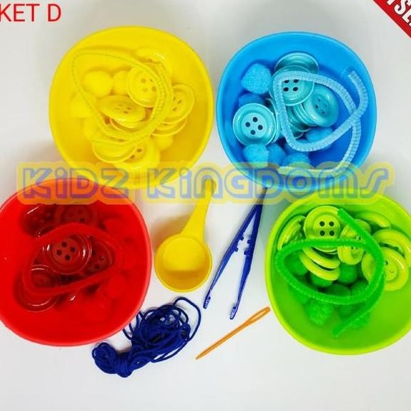 Mainan Montess Sensory Toys Edukasi Paket Sortir Lengkap