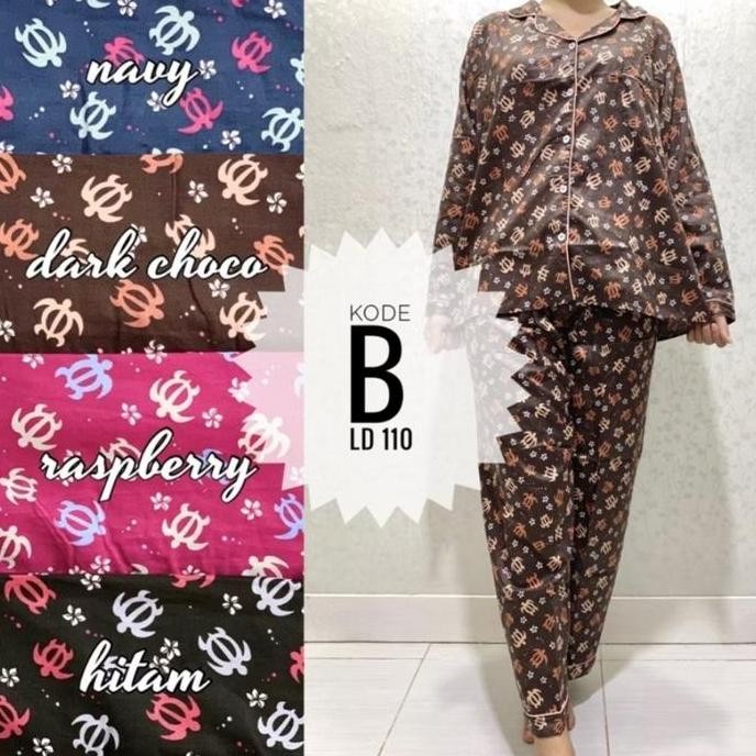 Piyama Pajamas Pretty Girl Katun Jepang Gold Original Busui Bumil