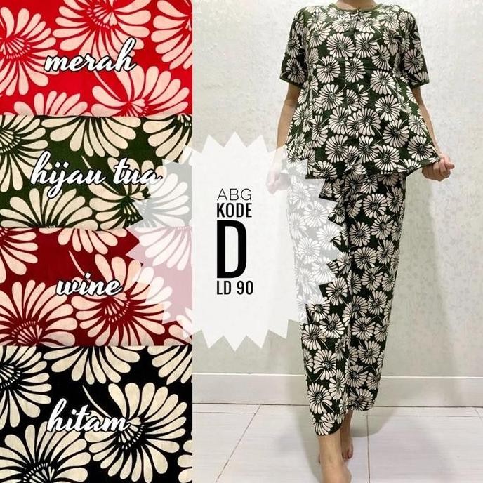 Piyama Sabata Cp Abg Lengan Pendek Katun Jepang