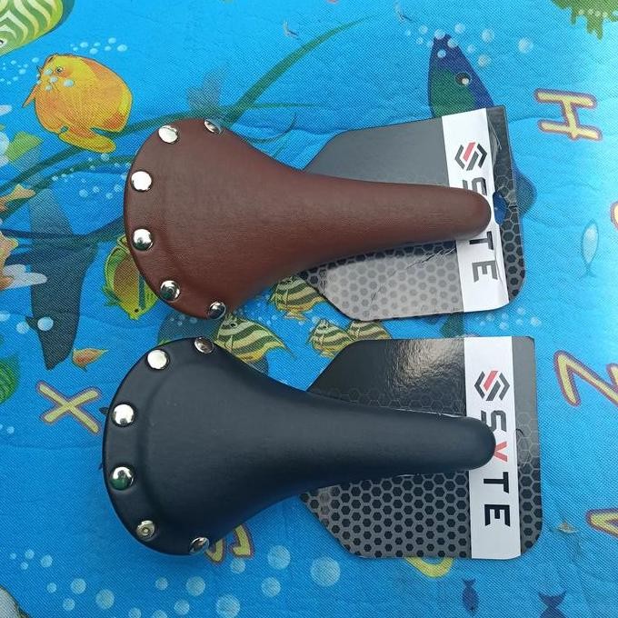Promo sadel syte classic vintage kulit fixie mtb Seli lipat jok sepeda COD
