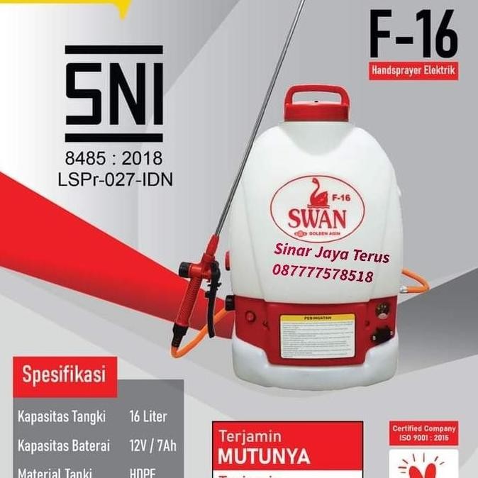 Sprayer Swan F 16 Elektrik # Alat Semprot Hama Swan Elektrik 16L