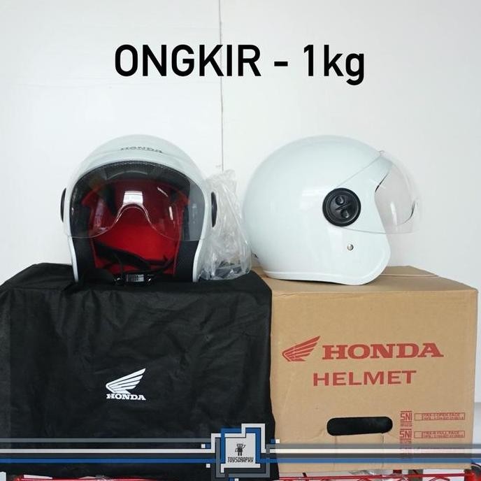 PROMO DISKON - Helm Honda SCOOPY White TRXS TRX S ORI & SNI Half Face RETRO - SALE