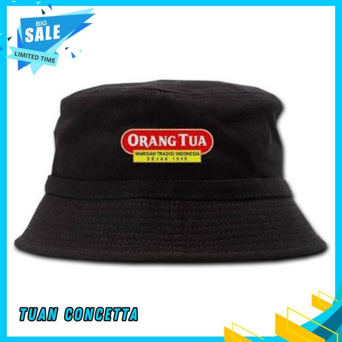 TOPI BUCKET HAT DISTRO POLOS CUSTOM ORANG TUA WARISAN TRADISI INDONESIA MURAH PRIA WANITA AMER COD B