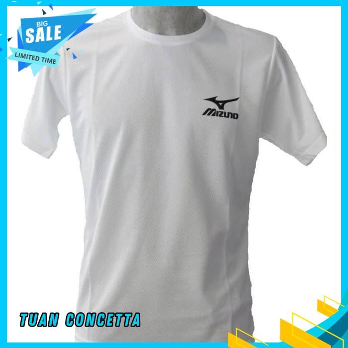 KAOS TSHIRT BAJU OBRAL MURAH COMBED 30S DISTRO LOGO KECIL MIZUNO POLOS CUSTOM INDONESIA PRIA WANITA 