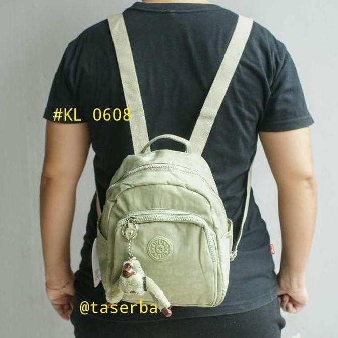 Ransel Fashion Wanita Kipling Mini KL 0608 Tas Boneka Kecil Sage pink