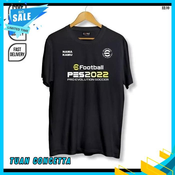 KAOS TSHIRT BAJU OBRAL MURAH COMBED 30S DISTRO PES 2022 PRO EVOLUTION SOCCER PES2022 GAME POLOS CUST