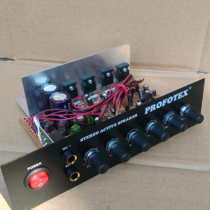 kit Ampli speaker aktif Profotex stereo Subwofer Karaoke mic echo