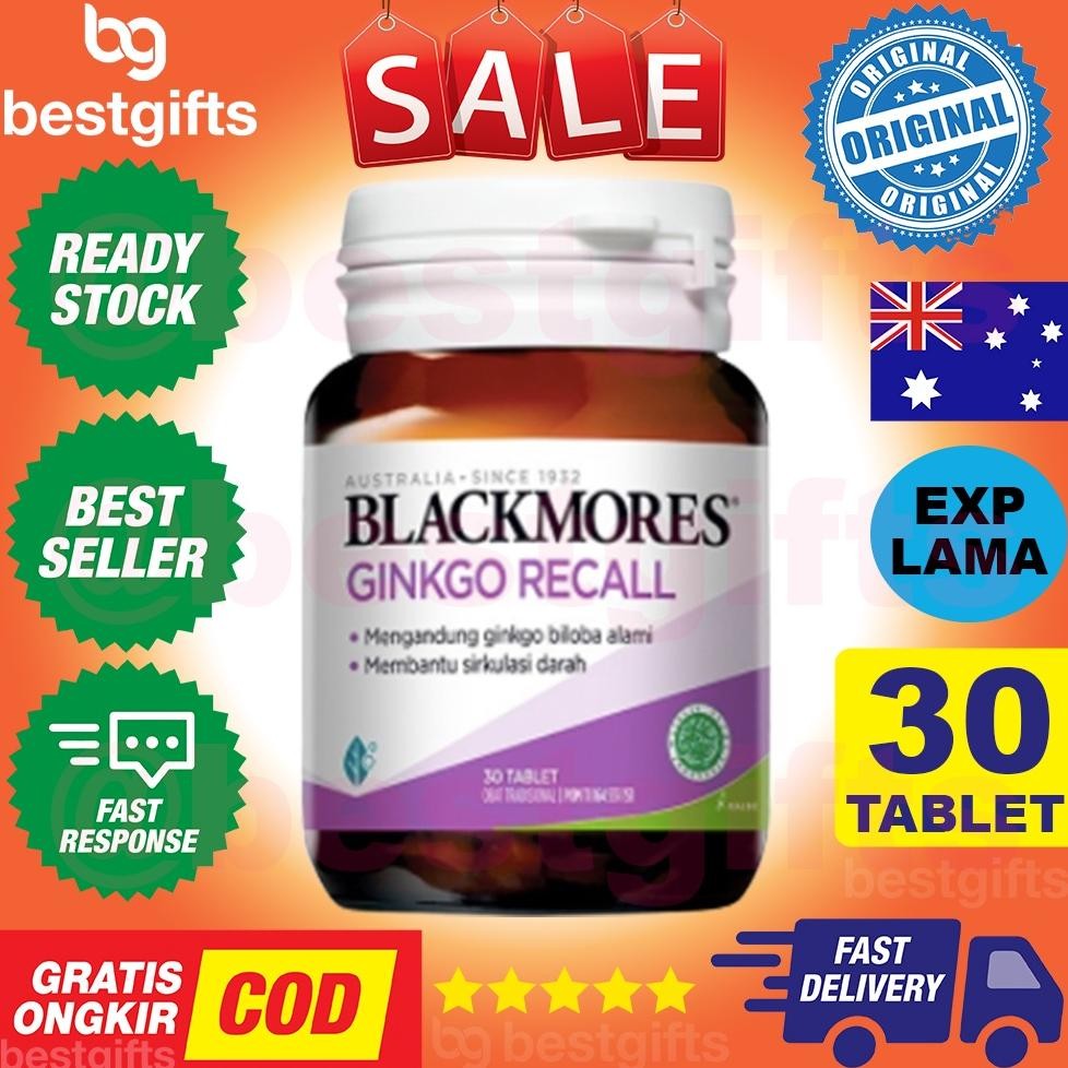 Blackmores Ginkgo Recall Action Ginko Gingo Gingko Forte Kalbe Vitamin Biloba Anti Pikun Bpom 30 Tab