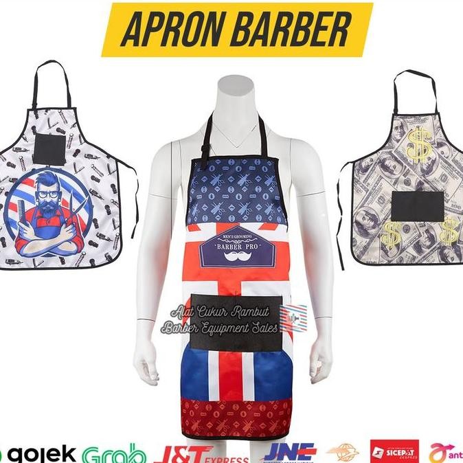 Apron Barber Apron Barbershop Celemek Barber Celemek Barbershop Motif