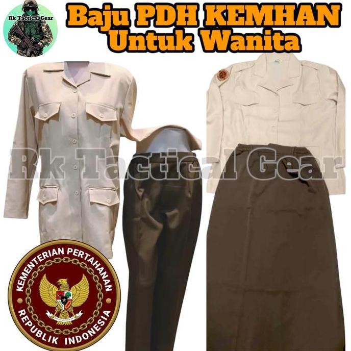 Setelan Baju Seragam PDH PNS KEMHAN WANITA KREM / BAJU PDH CPNS/P3K KEMHAN CEWEK PPPK