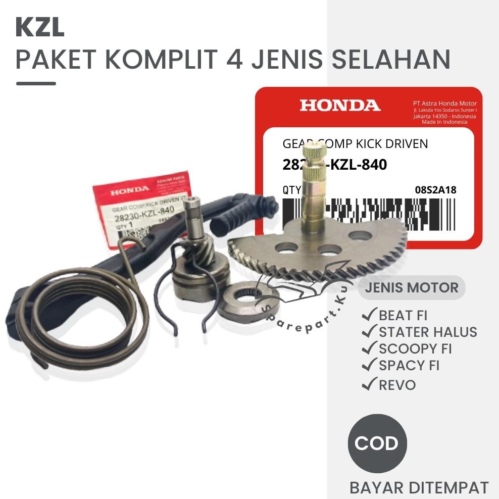 KZL PAKET KOMPLIT ENGKOLAN + AS SELAH + GIGI PINION + PER SELAH MOTOR BEAT FI / SCOOPY FI / SPACY FI