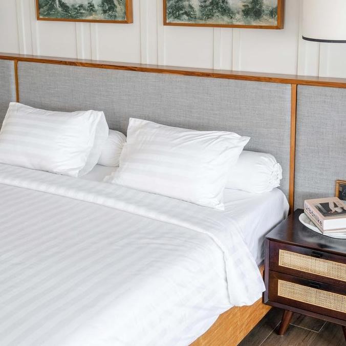 Sprei Berkaret Fitted Sheet Tc 260 Salur Dolby Fitted Sheet 100% Cotton