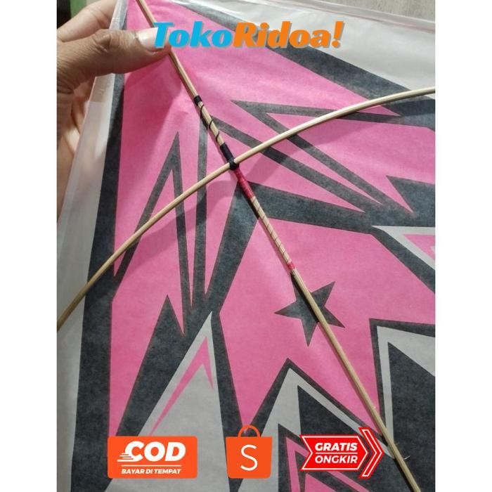 KT78 Layangan Sukhoi Super Aduan Bambu Kertas Minyak Sale