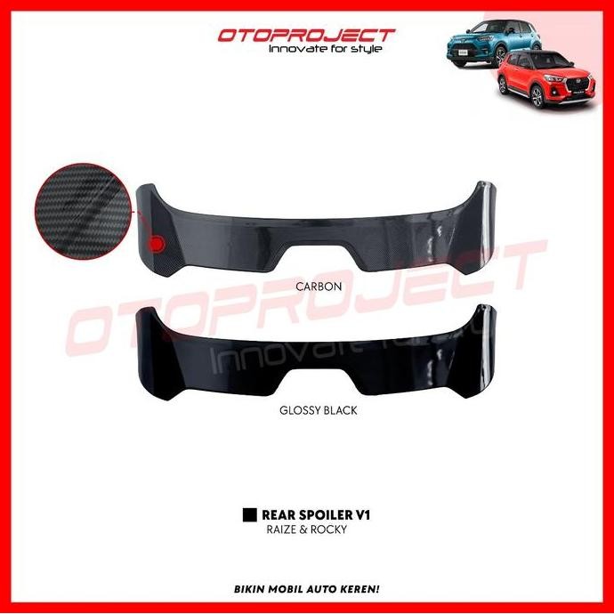 Spoiler Toyota Raize Daihatsu Rocky 2 Hitam / Carbon