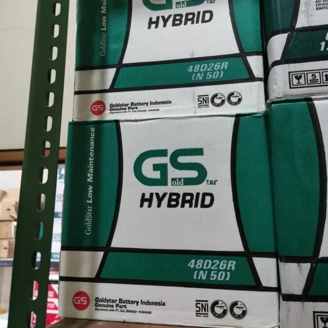 BEBAS ONGKIR - Aki Hino / GS Hybrid N50 Goldstar 12V50Ah / Aki Kijang Colt Diesel