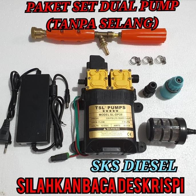 NEW Double Pump Alat Mesin Cuci Motor AC Sablon Steam Doorsmeer Bkn Hiu