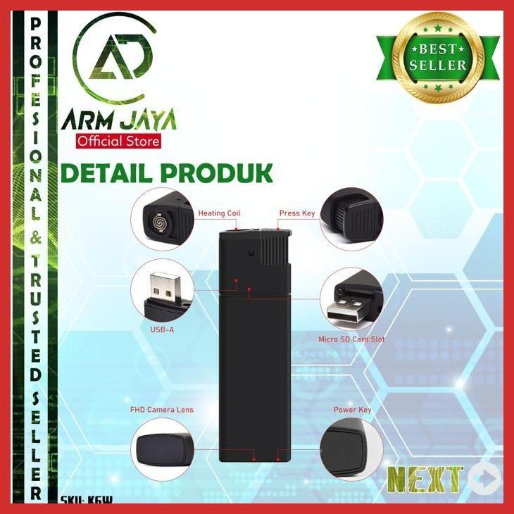 PROMO SPY CAMERA KOREK K6 WIFI 4K LIGHTER FULL HD 1080P HIDDEN CAM SPYCAM KAMERA PENGINTAI MINI SPYC