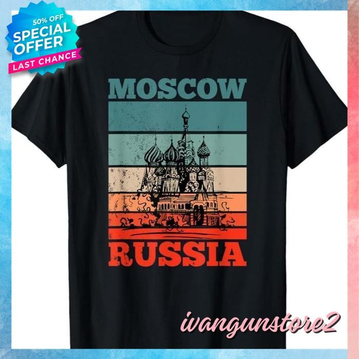 KUALITAS BERKELAS KAOS TSHIRT BAJU OBRAL MURAH COMBED 30 DISTRO MOSCOW RUSSIAN RUSSIA RUSIA SOUVENIR