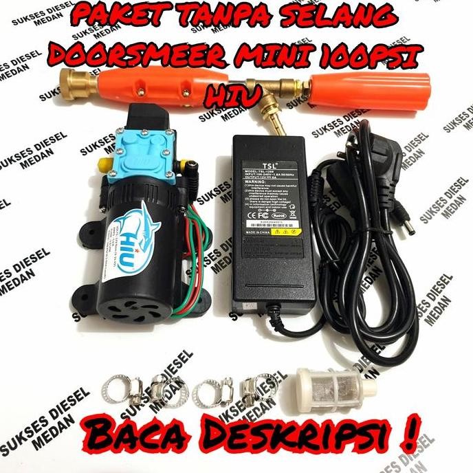 TERBARU - Paket Set Mesin Pompa Air Mesin Cuci Steam Mobil AC Motor 100 Psi Hiu