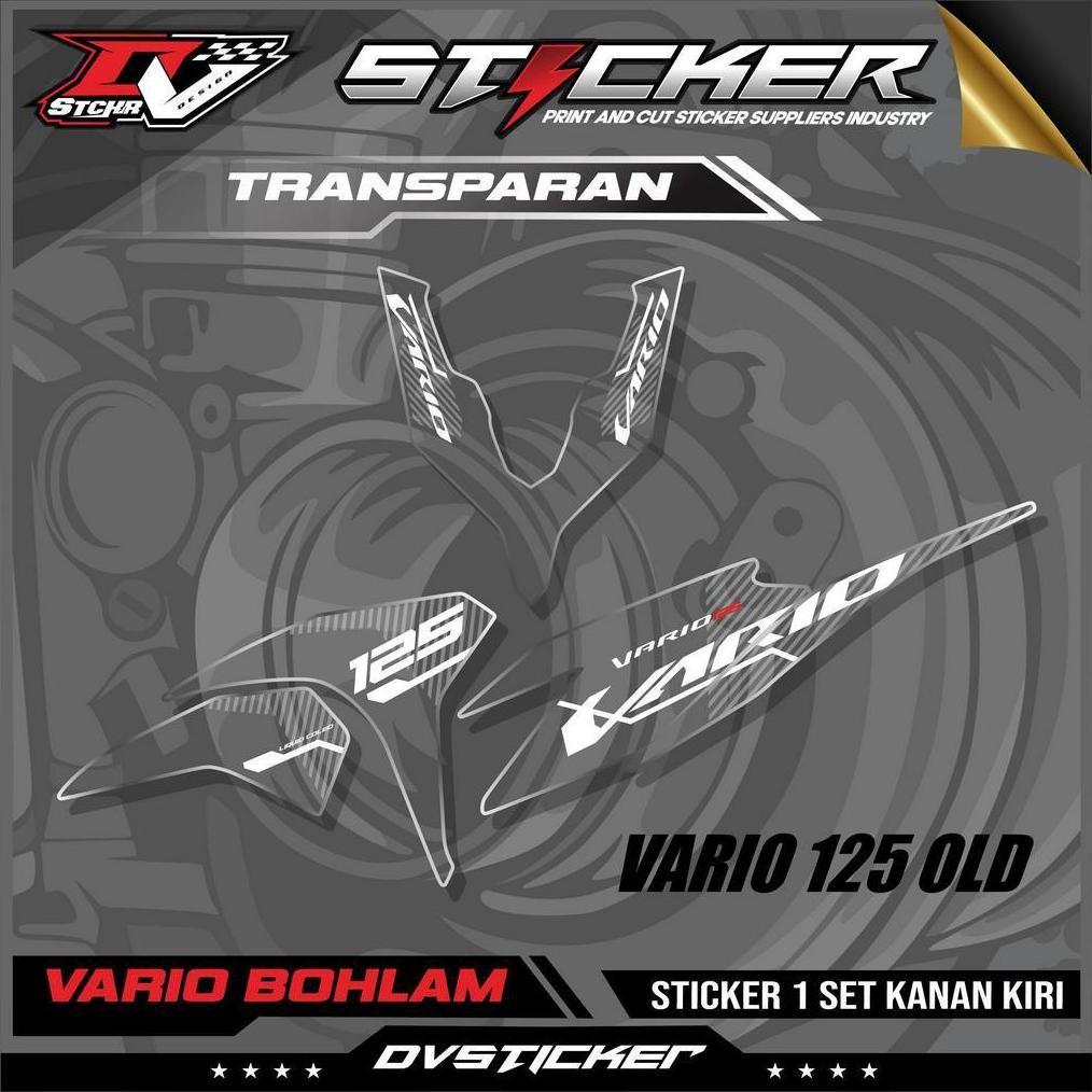 Exclusive Striping Sticker Transparan Vario 125 Old/Bohlam-Stiker Transparan Vario 125 Old Bohlam Te
