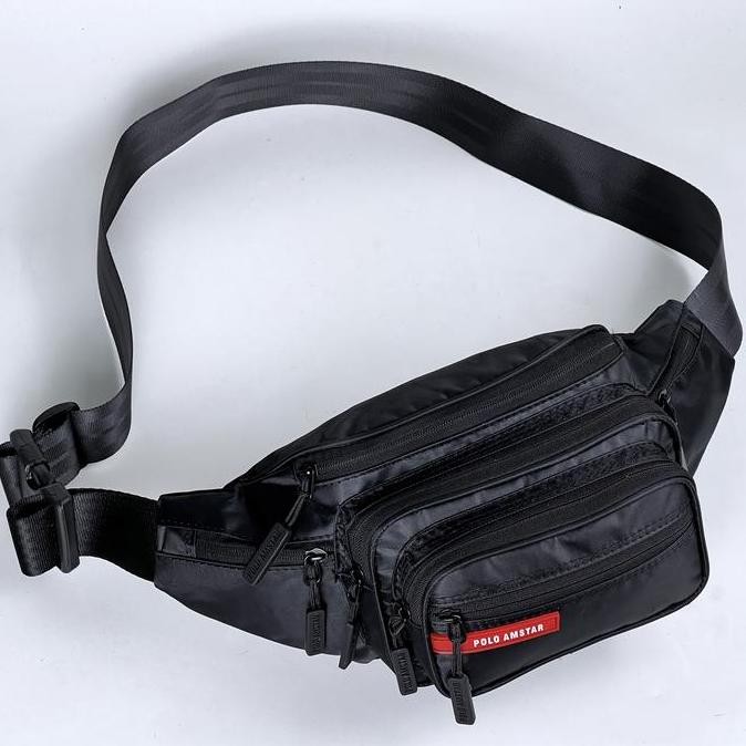 Tas Selempang Minimalis Waistbag Parasut Stylish Polo Amstar Original Tas Selempang Pinggang Pria 7 