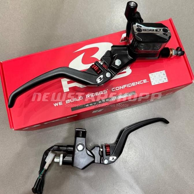 Paketan Master Rem Rcb E3+ Plus 14Mm Set Kanan Kiri + Switch Rem Vario 110 125 150 160 Beat Karbu Fi