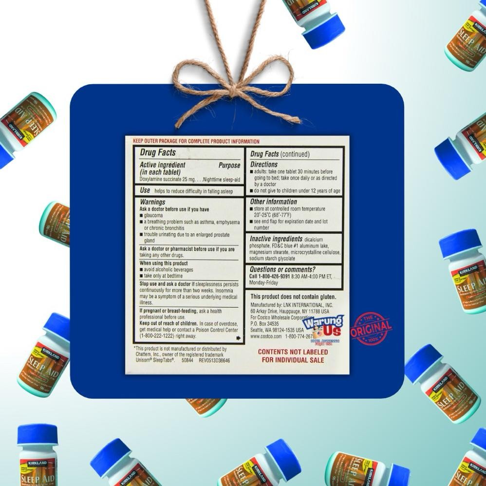 Kirkland Sleep Aid 96Tablets Import Usa