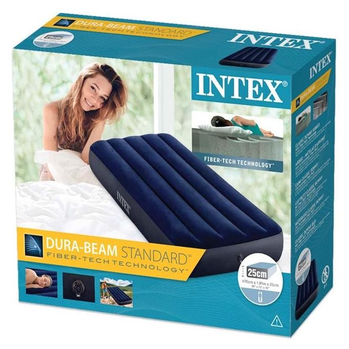 Kasur angin pompa Intex single 1 orang 64756 - kasur pompa portable - matras angin - airbed KAR