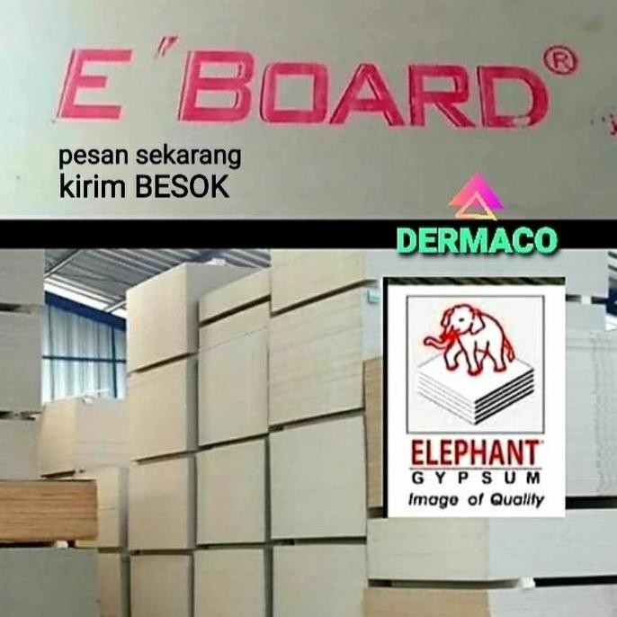 Terbaik Gypsum E Board 9 Mm / Papan Gypsum E Board By Elephant 100% Ori