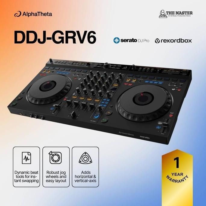 ALPHATHETA DDJ-GRV6 | DDJ GRV6 | ALAT DJ PIONEER DJ DDJ-GRV6 4-CHANNEL DJ CONTROLLER FOR REKORDBOX A