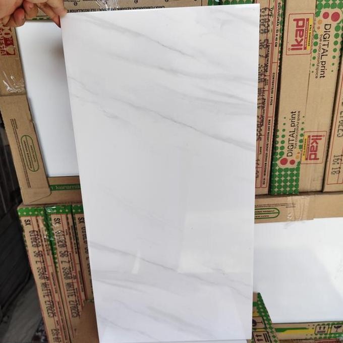 Terbaik Keramik Dinding 30X60 Marble Mulia / Carara Mulia Motif 3 100% Ori