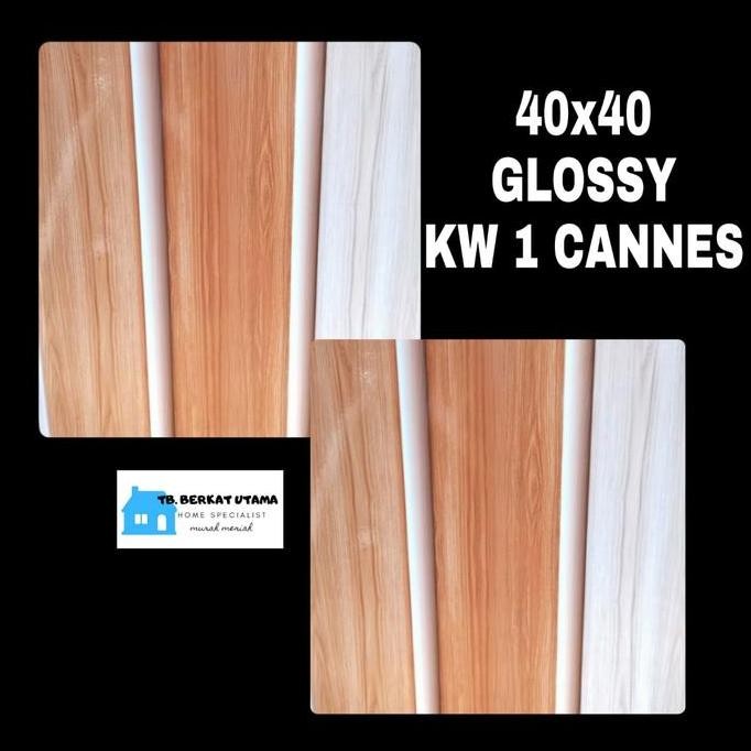 Terbaik Keramik Lantai 40X40 Kasar Cokelat Muda Motif Garis-Cannes Kw 1 100% Ori
