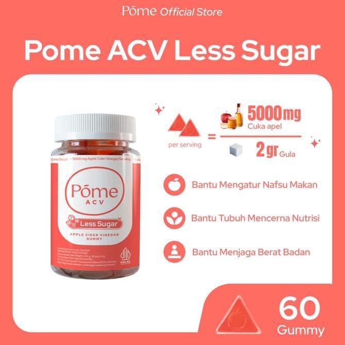 Promo Pome ACV Less Sugar - Gummy Cuka Apel COD