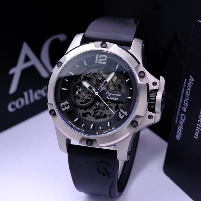 ALEXANDRE CHRISTIE AC 6295 TITANIUM BLACK AUTOMATIC. ORIGINAL ORIGINAL DAN TERPERCAYA