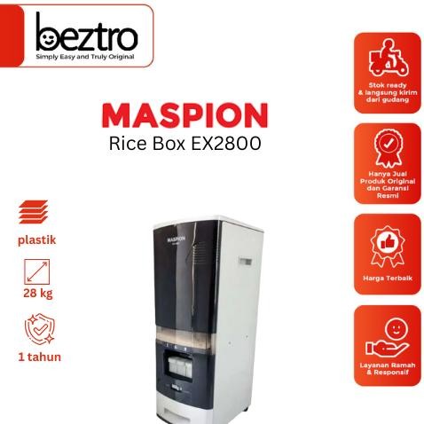 Maspion Rice Box EX2800 Tempat simpan beras Rice Box 28Kg Full Box EX-2800