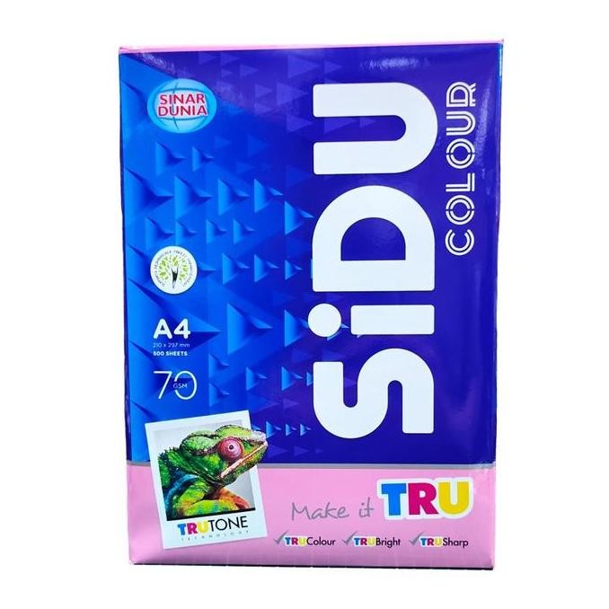 Terbaik Kertas Sidu A4 70 Gram Merah 100% Ori