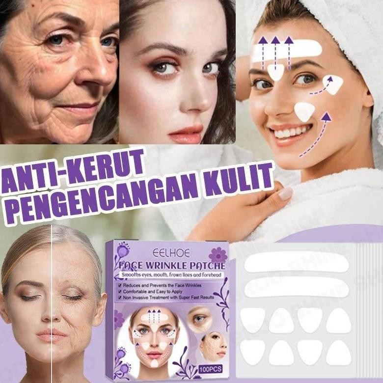 Anti-Wrinkle Patch Stiker Wajah Anti Kerut Face Tape Sticker Anti Kerut Wajah Alat Pengencang Kulit 