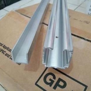 Rel atas bawa pintu lipat 1 set/track husky 2 mtr