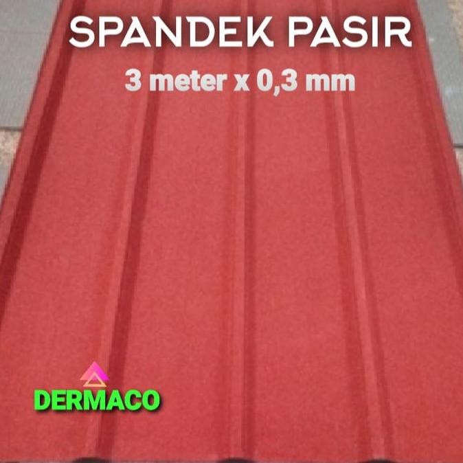 SPANDEK PASIR 3 Meter x 0,3 mm / SPANDECK WARNA / ATAP SPANDEK PASIR