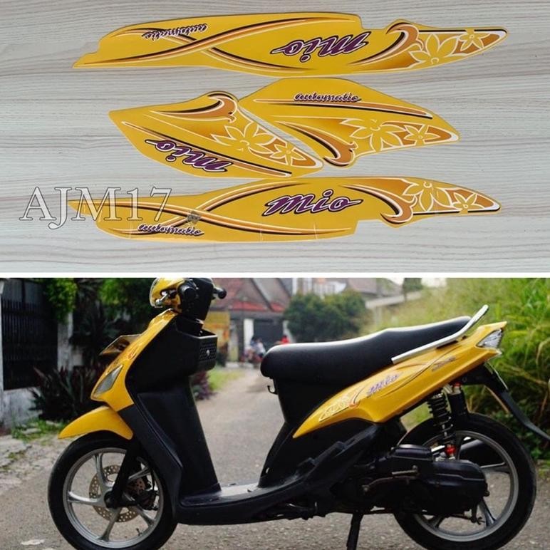 STIKER STRIPING MIO SPORTY 2004 KUNING