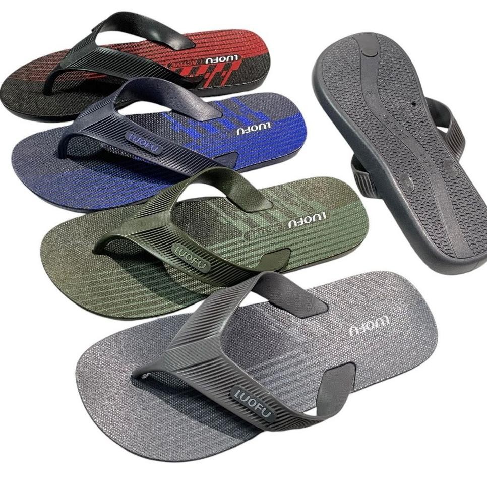 Os Luofu Sandal Jepit Tebal Karet Pria Unisex F1154Bre386 Ar1