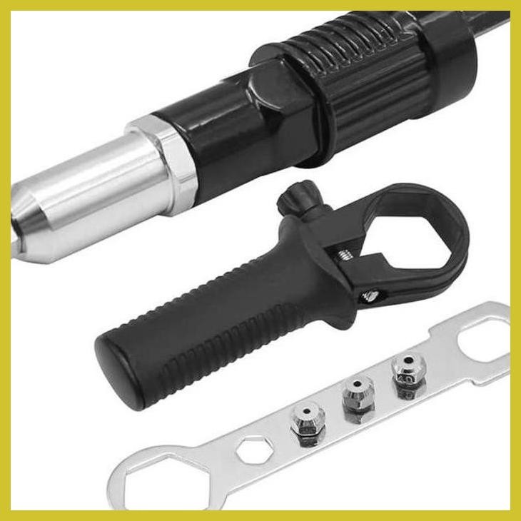 PROMO ADAPTER RIVET PREMIUM BODY METAL RIVETER BOR CORDLESS TANG RIPET GUN PACKING AMAN