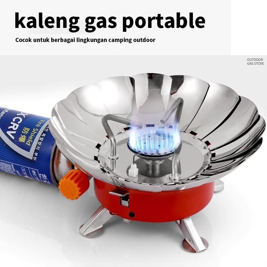 Zamberlan Kompor Kembang Camping Gas Mini Ringan Portabel & Anti Angin