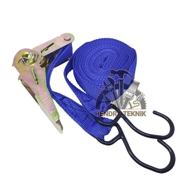 New RACHET TIE DOWN 1" 5M KECIL TALI KREK CARGO LASHING 1 INCI x 5M SABUK PENGIKAT BARANG MURAH